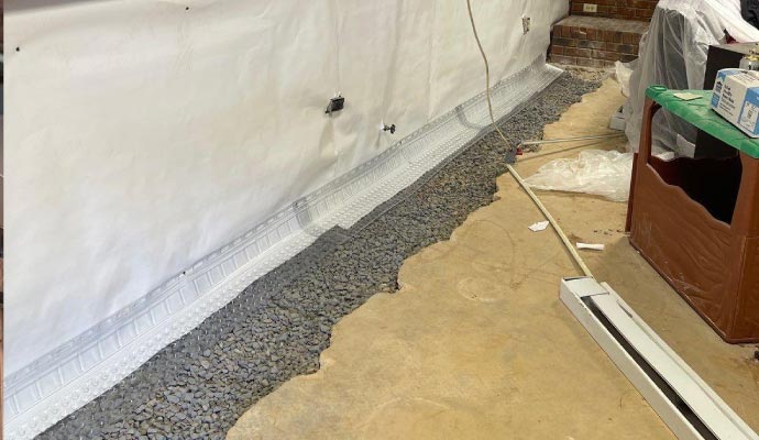 Basement drainage system
