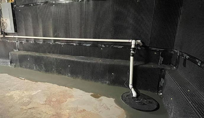 installed basement waterproofing