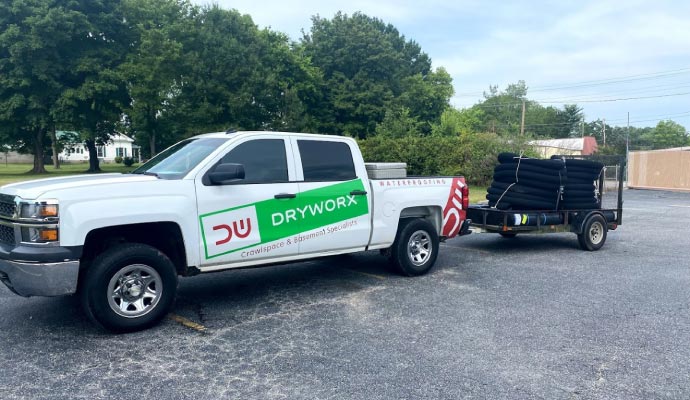 A dry worx waterproofing vehicle