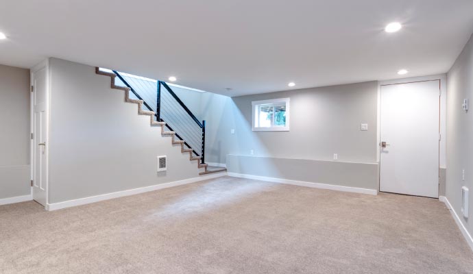 Fresh basement interior