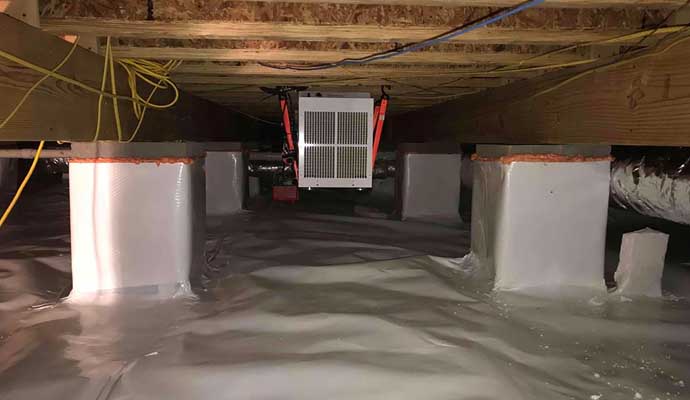 Installed dehumidifier