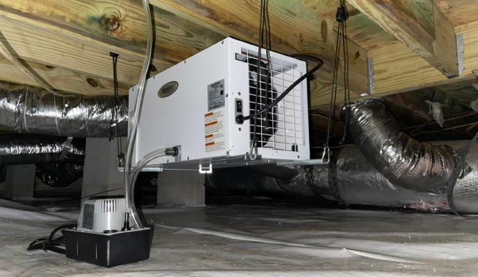 Crawl space dehumidifiers