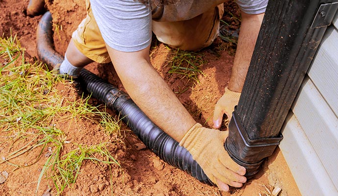 Professional downspout extension installation service