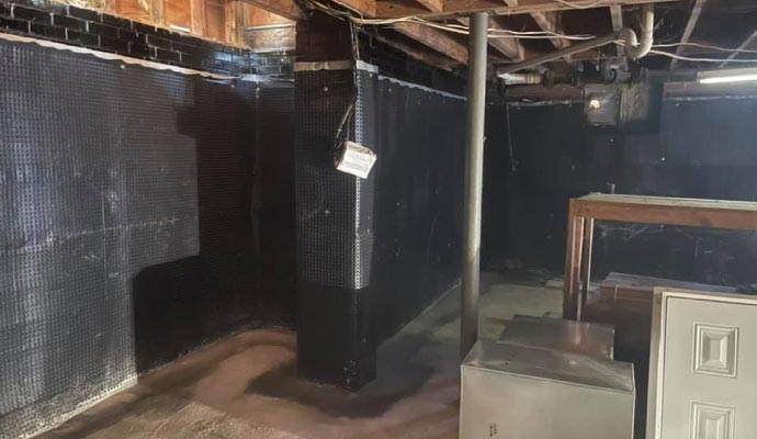 Basement waterproofing