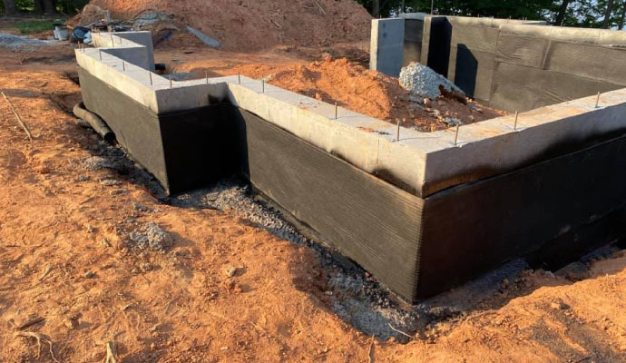 Waterproofing the exterior foundation