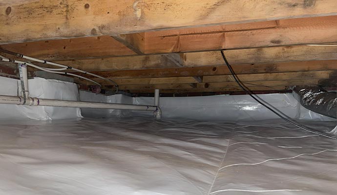 Repaired crawl space