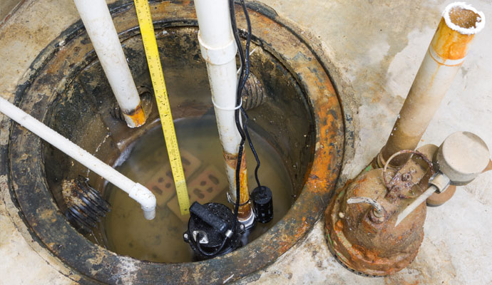 Secondary back up sump pump