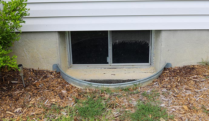Waterproofed window for basement